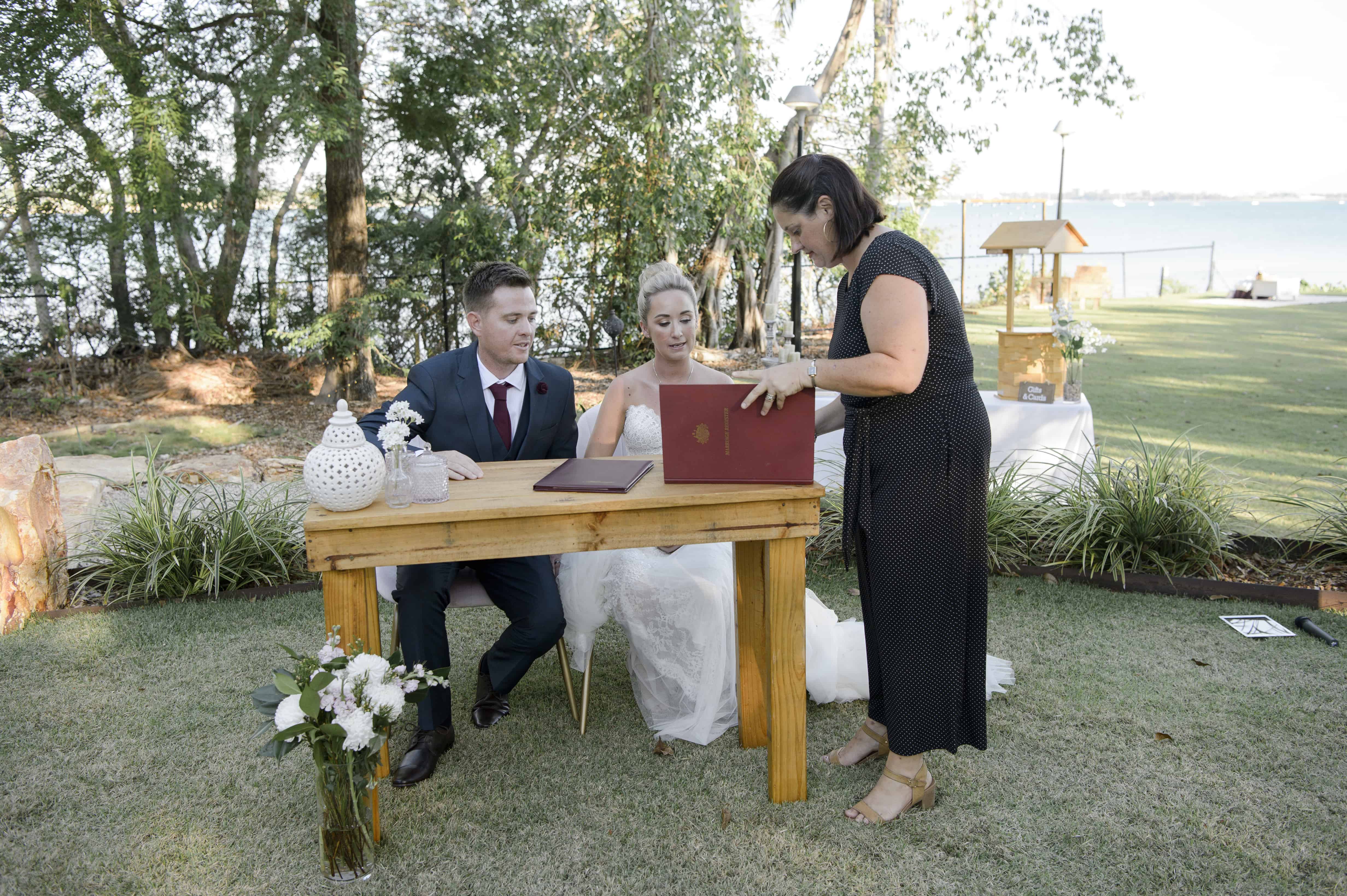 Wedding signing